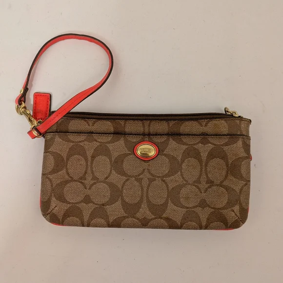 Coach Clutch w/Wrist Strap - Picture 3 of 8